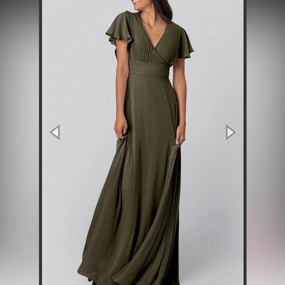 Kennedy blue Bridesmaid Luca Platinum dress Olive green